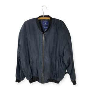 Weathervane Black Silk Bomber Jacket Size L Lightweight Streetstyle